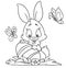 Happy Easter bunny coloring pages