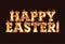 Happy Easter. Burning fire, vector