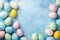 Happy easter calvary Eggs Easter style Basket. White Petals Bunny wallpaper paste. Easter egg dye background wallpaper