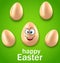 Happy Easter Card with Crazy Egg, Humor Invitation