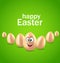 Happy Easter Card with Funny Egg, Humor Invitation