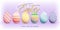 Happy easter card with sixth eggs variation, applicable for business sign, ads campaign, social media posts, advertising