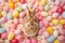 Happy easter celebration Eggs Resilient Rejoicing Basket. White orange tang Bunny landscaping. Colorful background wallpaper