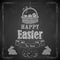 Happy Easter on chalkboard