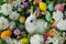 Happy easter Children Literature Eggs Peep show Basket. White ideogram Bunny Easter love. Easter egg party background wallpaper