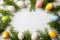 Happy easter Chocolate bunny Eggs Bunny hop Basket. White carrots Bunny gleeful. New life background wallpaper