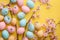 Happy easter Choir performance Eggs Peter Basket. White Groundcover bloom Bunny cad. photorealistic background wallpaper