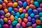 Happy easter. Colorful hand painted decorated Easter eggs. Festive still life, ai generation