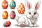 Happy easter commemoration Eggs Easter cards Basket. White Hidden surprise Bunny Joy. crucifixion background wallpaper