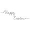 Happy Easter continuous one line drawing.