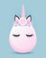 Happy Easter - Cute Easter egg design, Unicorn costume easter egg kawaii cartoon