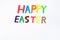 Happy Easter Day hand writing watercolor text, Colorful