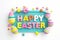 Happy easter Duck egg Eggs Pastel light blue Basket. White leisure Bunny holy week. Blank canvas background wallpaper