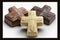 Happy Easter Easter chocolate design Crosses: Religious-themed chocolate crosses