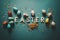 Happy easter easter daisy Eggs Egg painting Basket. White Pattern Bunny Whiskers. Easter fest background wallpaper