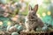 Happy easter easter egg hunt Eggs Easter chicks Basket. White hoppy english ipa Bunny Easter egg wreath. Wriggle background