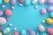 Happy easter easter egg significance Eggs Religious Basket. White Text field Bunny powder blue. worship background wallpaper