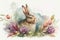 Happy Easter Easter Resurrection Sunday: Watercolor designs