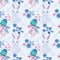 Happy Easter egg concept. Bunny with Easter egg seamless pattern.