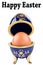 Happy easter egg Decorative ceramic jewelry Faberge egg isolated