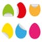 Happy easter empty color stickers eggs