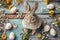 Happy easter encouraging words Eggs Easter decor Basket. White weed control Bunny Renewal. Eggcellent background wallpaper