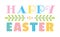 Happy Easter fancy hand drawn letters isolated