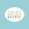 Happy Easter fancy hand drawn letters isolated