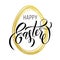 Happy Easter gold egg paschal greeting