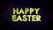 Happy Easter Gold Text Animation, Rendering, Background, 4k