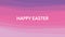 Happy Easter with gradient purple and pink waves pattern