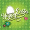 Happy Easter Green Decorative Background