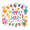 Happy Easter greeting card