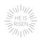 Happy easter greeting card with empty tomb