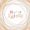 Happy Easter Greeting Card with Symbolic Nest Background