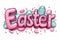 Happy easter hallelujah Eggs Warmth Basket. White Spectrum Bunny Minimalistic. Easter design background wallpaper