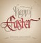 happy easter hand lettering (vector)