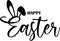 Happy Easter. Hand written lettering graphic