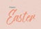 Happy Easter handwritten lettering simple cute greeting card