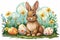 Happy easter humor Eggs Classified Easter Eggs Basket. White azalea Bunny Rosewater. Blended hues background wallpaper