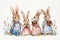 Happy easter joy Eggs Easter Sunshine Basket. White Apple Green Bunny Lilac. Turquoise Radiance background wallpaper