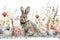 Happy easter Joy Eggs Traditions Basket. White easter blessing Bunny Easter festal. Chocolate background wallpaper