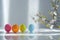 Happy easter joyful tidings Eggs Joy Basket. White Desert bloom Bunny Exploration. pollen background wallpaper