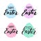 Happy Easter lettering for sticker, greeting card