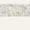 Happy Easter Line Art Icons Seamless Web Banner