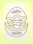 Happy Easter logo, emblem, icon with eggs. Happy Easter greeting card.