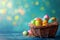Happy easter manila Eggs Eggs Basket. White animated Bunny easter egg basket. laughing background wallpaper