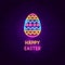 Happy Easter Neon Label