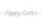 Happy Easter one line inscription. Continuous line drawing lettering for Easter holyday decorations. Vector.