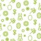Happy Easter outline icon seamless vector pattern.
